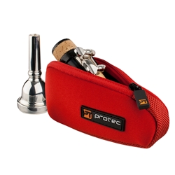 Protec Trombone / Alto Saxophone Mouthpiece Pouch - Neoprene, Single (Red)