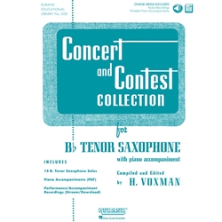 Concert and Contest Collection for Bb Tenor Saxophone Solo Book with Online Media